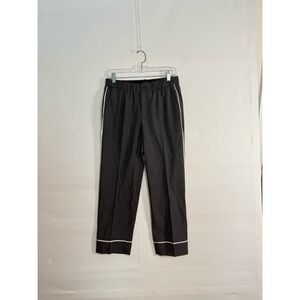 J. Crew •  Charcoal Grey Wool Blend Piping Straight Leg Trousers F8441 Womens 4